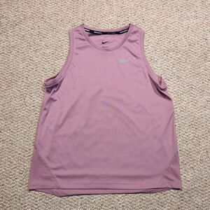 Nike Running Dri Fit Tank Top Womens Small Mauve Pink Gym Vented Active